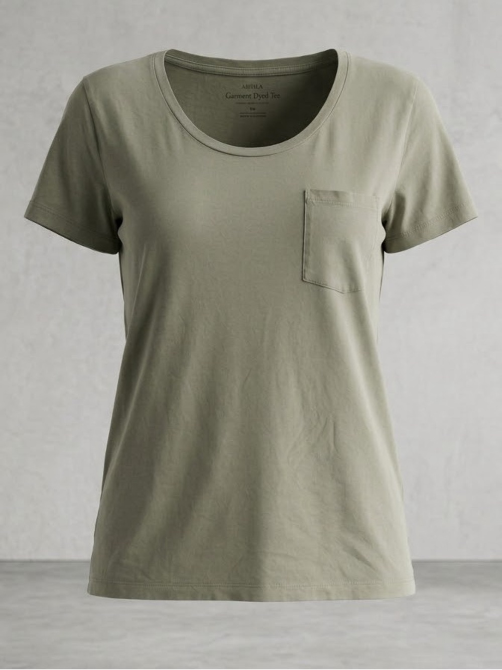 J.Crew Garment Dyed Sage Green Pocket Tee Size M